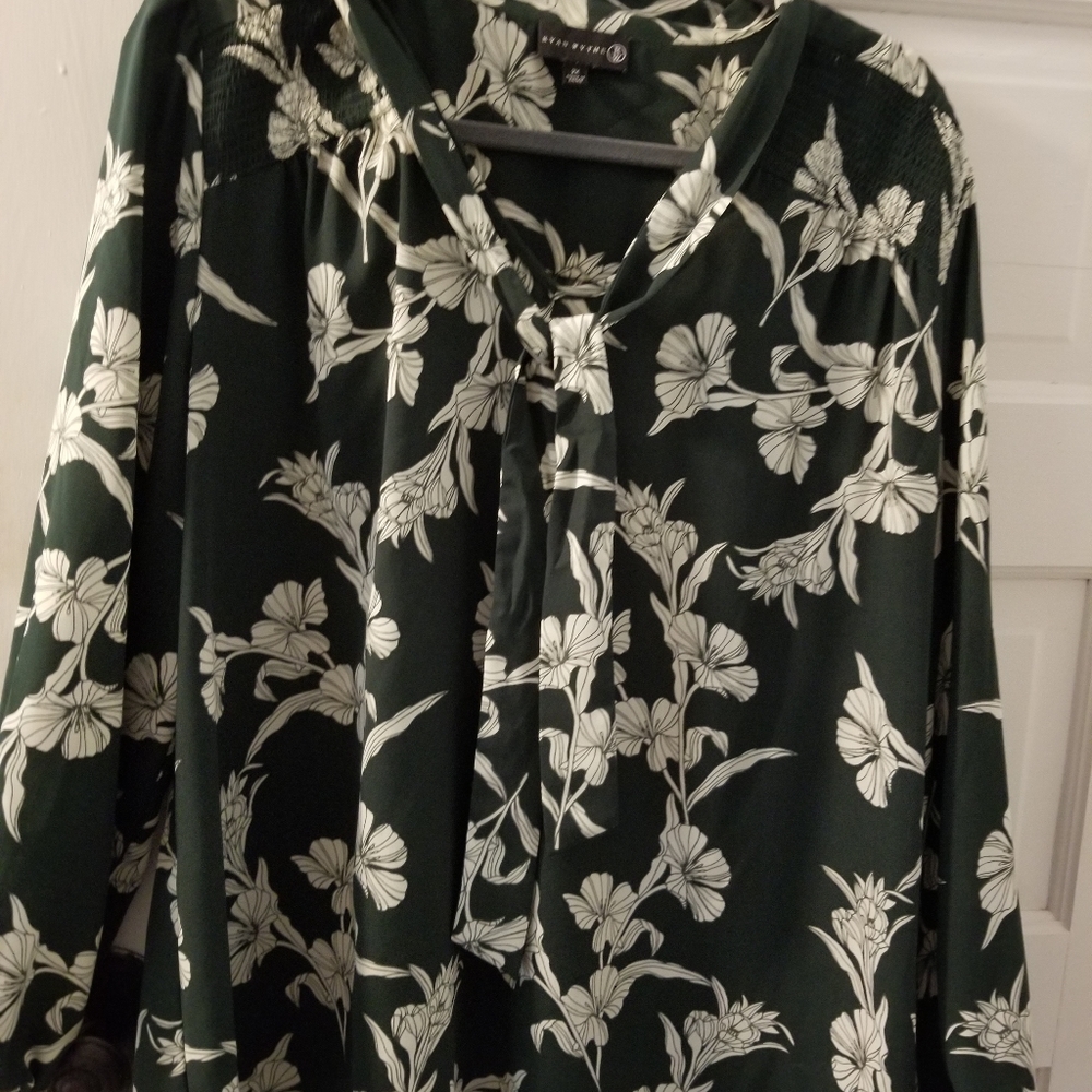 Ryan Wythe Andrea long sleeve tie-neck blouse